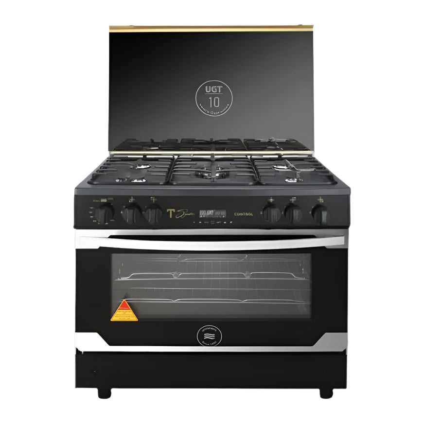 Unionaire Gas Cooker, 5Burners, T-Signature, Black