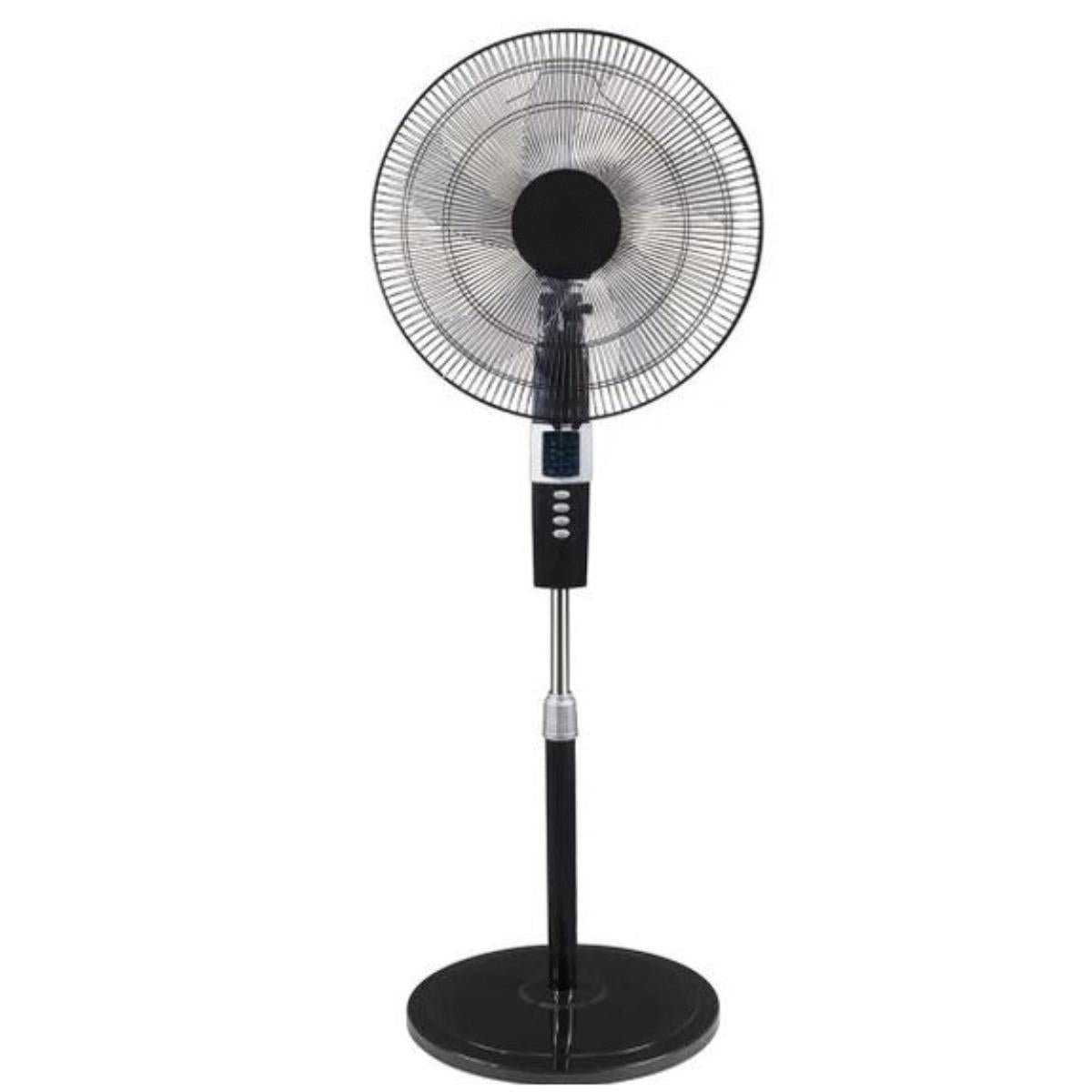 Samix Stand Fan 18 3 Speeds 5 Blades & Timer 60 Min ( White Black + Silver)