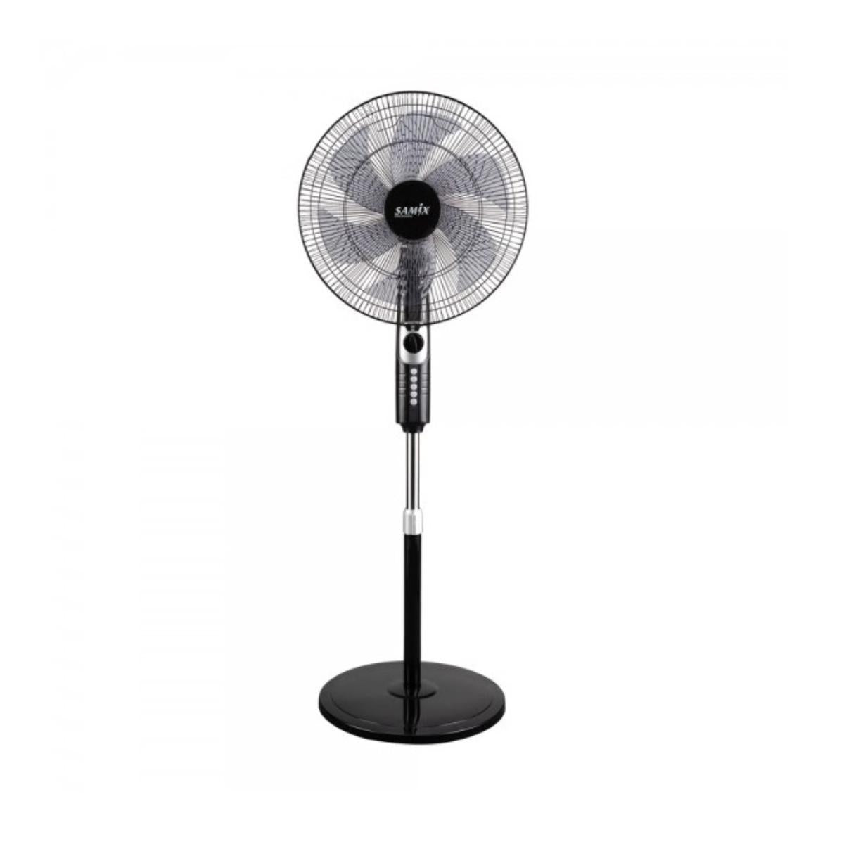 Samix White Stand Fan 18 4 Speeds 6 Blades W/ Timer 60Min Full 90? Oscillation