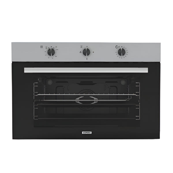 Luxell Built in Oven, 90Cm, Steel & Black