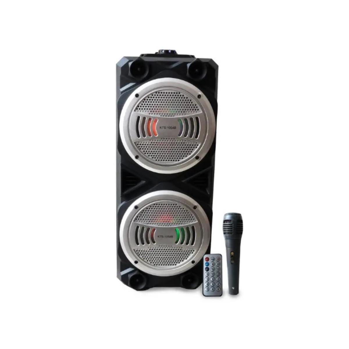 E4/XO- TRUE Wireless Speaker With Microphone 2x6.5 inch Microphone / Black / wired