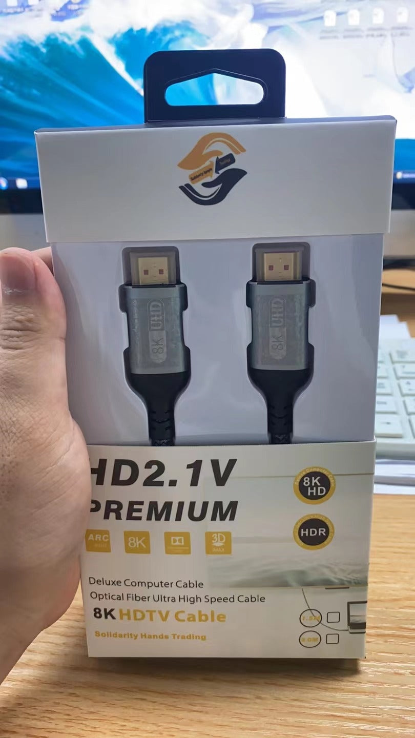 Solidarity Solidarity 8K Hdmi Cable Hdtv 2.1 Metal Plug 1.5M