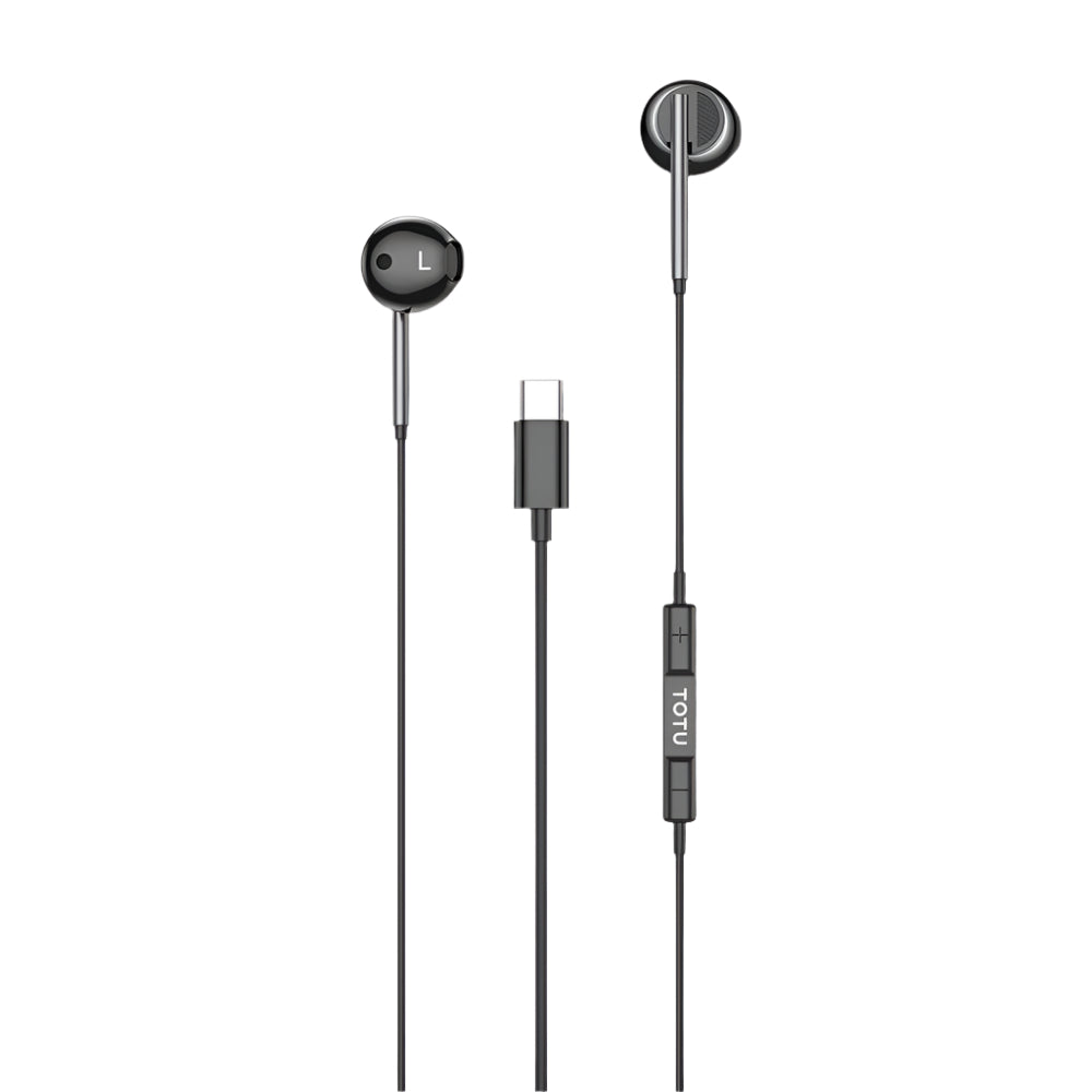 EP-1-T/TOTU Type-C wired headphones EP-1-T Type-C / Black / N/A