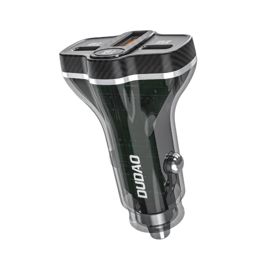 Dudao Car Charger, 3 IN 1, 78Watts, Black