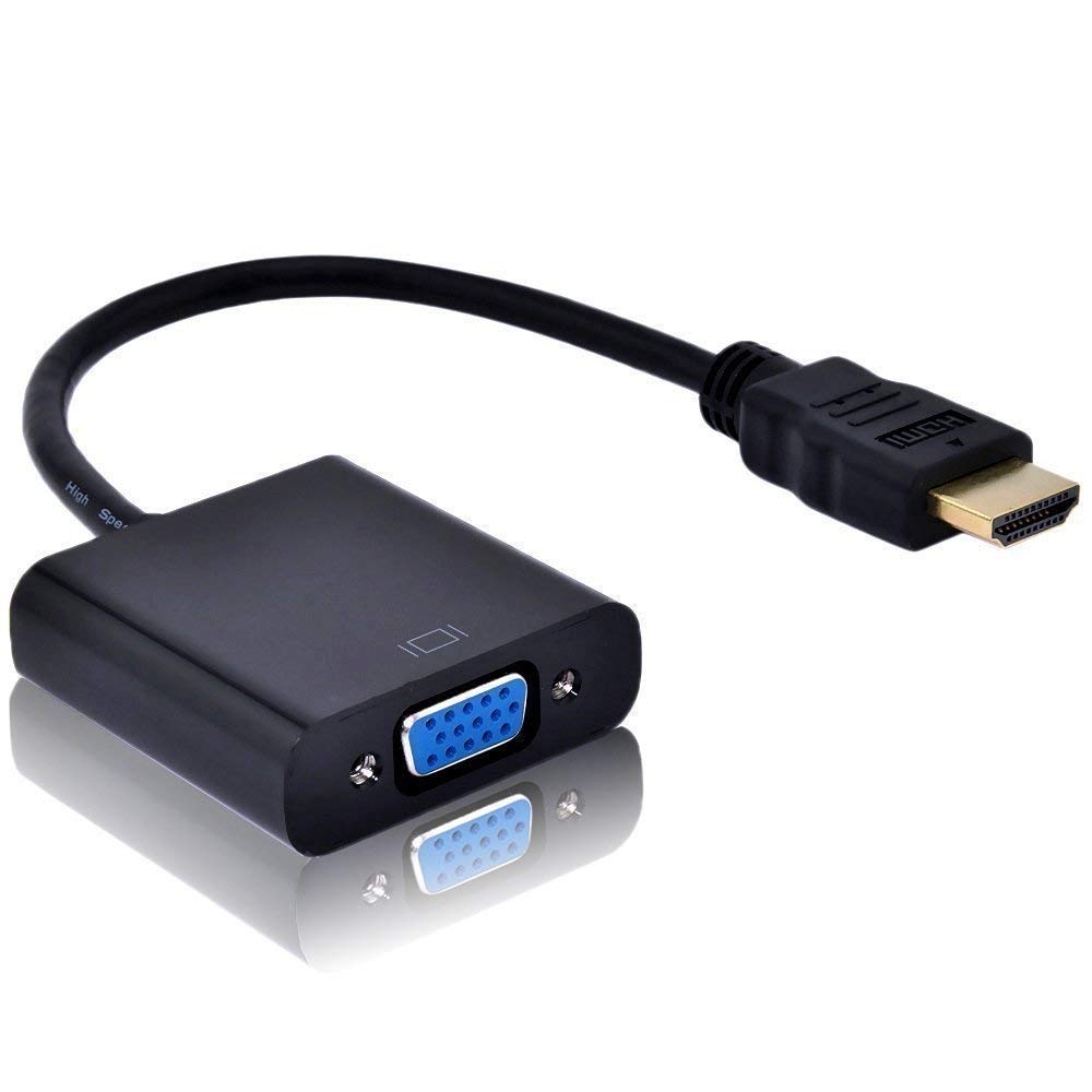 HDMI-VGA HDMI to VGA Converter Adapter Cable Adapter / Black / N/A