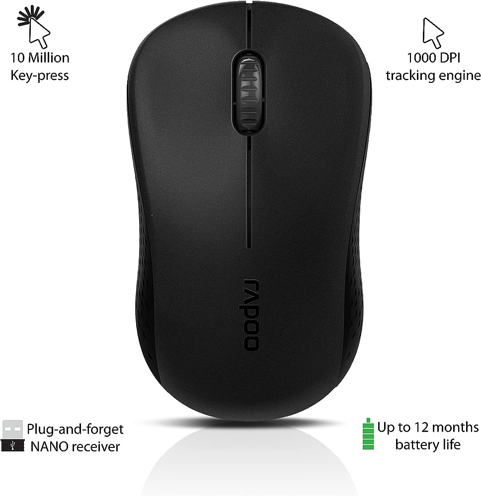 M20/ MOUSE WIRELESS 2.4GHZ MOUSE / Black / WIRELESS