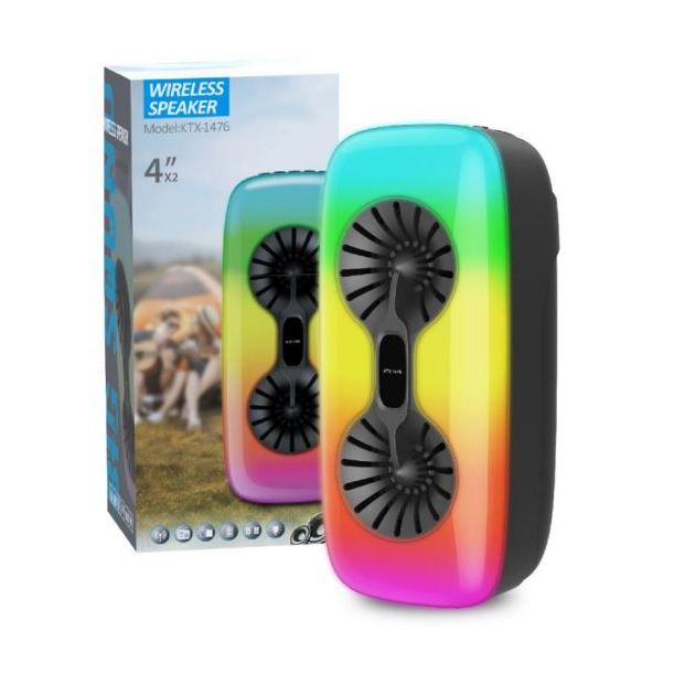 مكبر صوت حفلات قابل لإعادة الشحن من كي تي اس مع إضاءة ليد