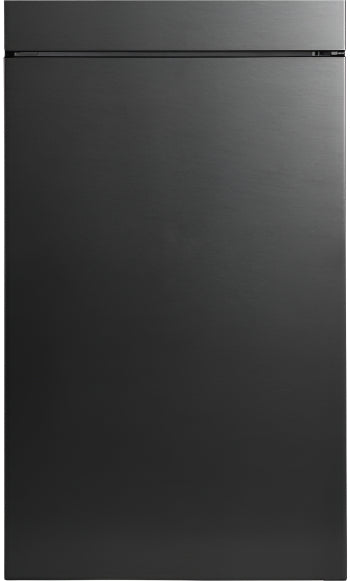 Black refrigerator on a white background