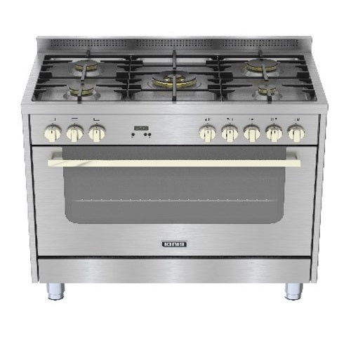 GPD194LX / IGNIS COOKER steel Safety system Gas With Fan Oven Cast Iron Grid Oven Door XXL Oven