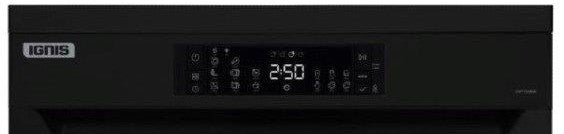 Ignis Free Stand Dishwasher A+++, Safety System, 8Programs, 15 Sets, Black