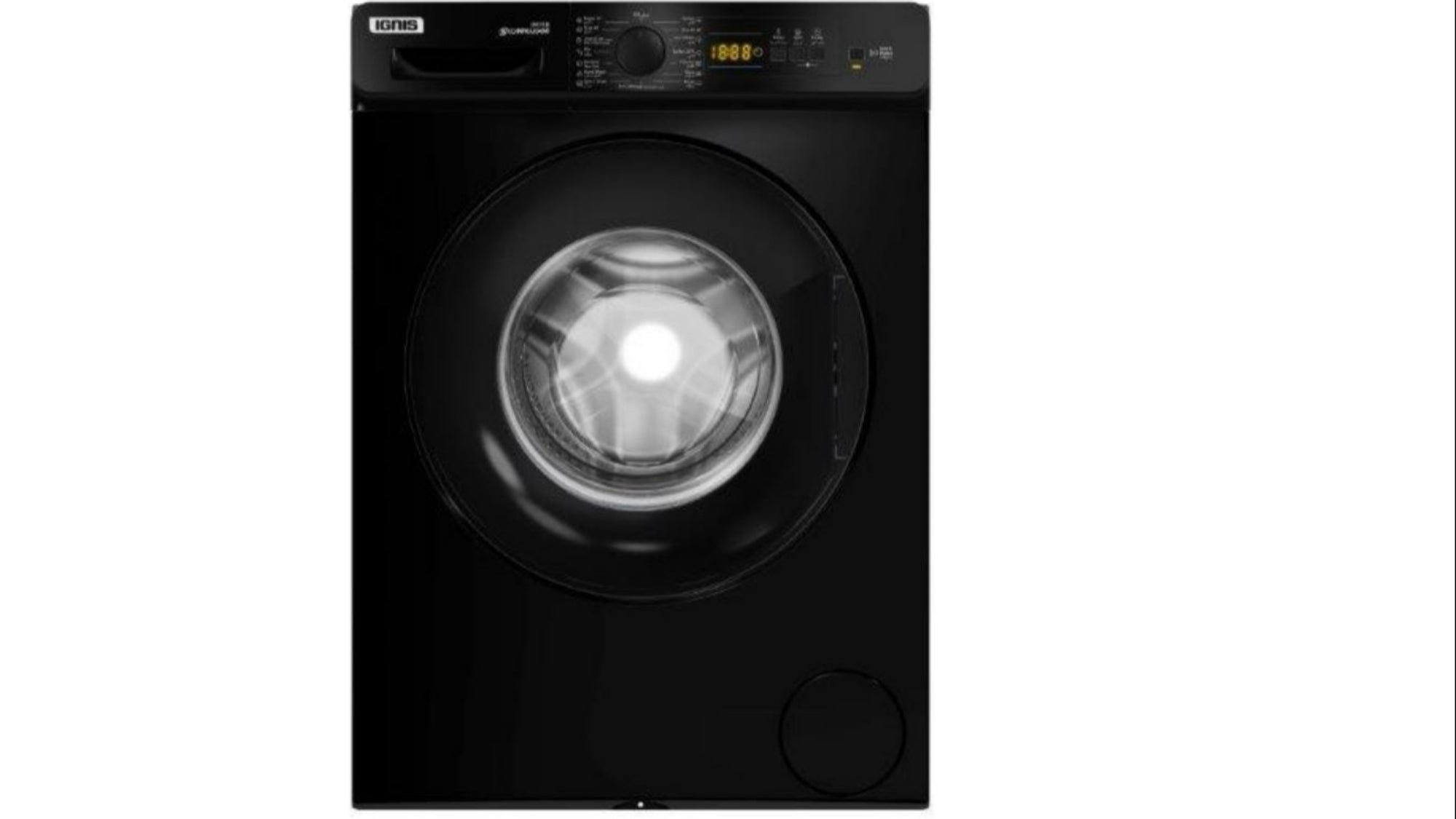 Ignis Washing Machine 1200 Cycles, A+++, 7KG, Black