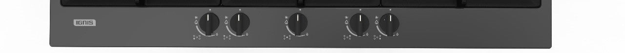 IGNIS Built in Hob, Full Safety, 5Burners, Matt Black
