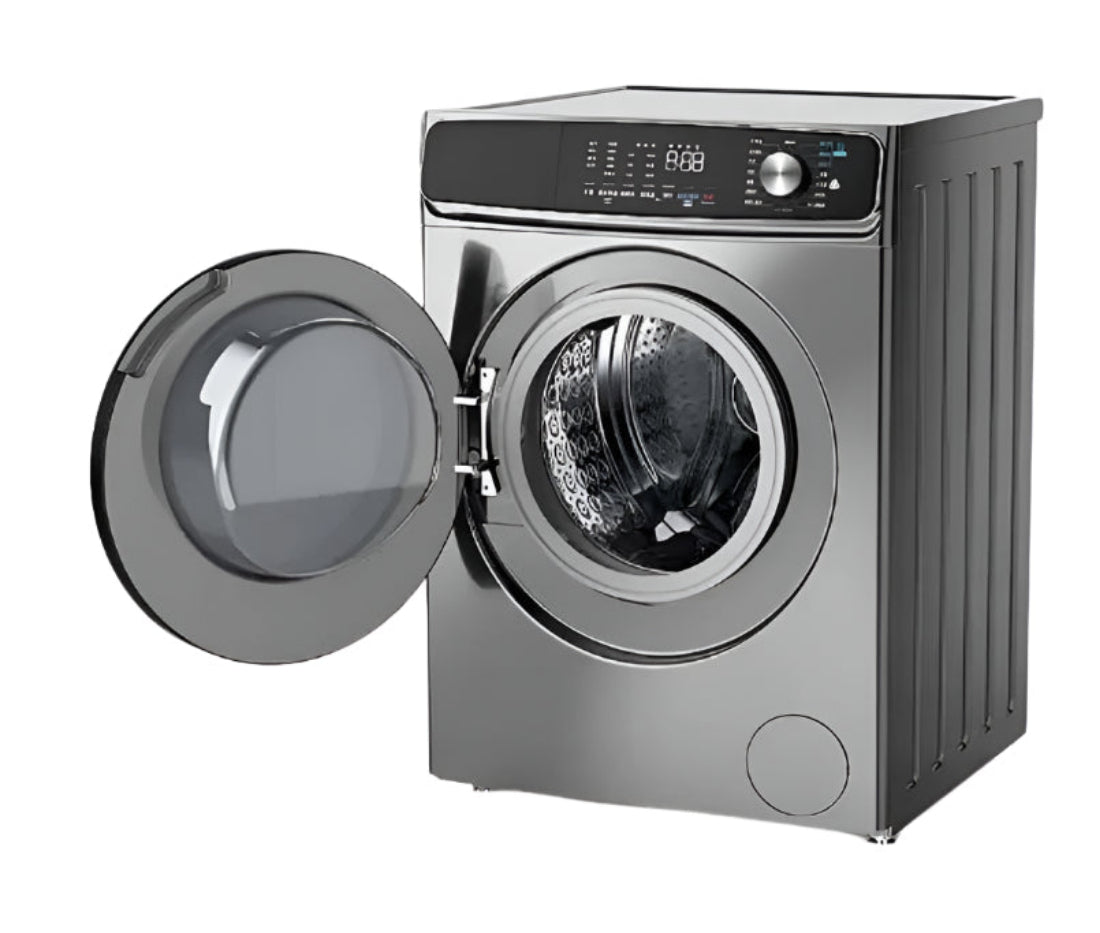 SCHUBERT Front Load Washing Machine, 8KG, 1400rpm, Black Door, Silver
