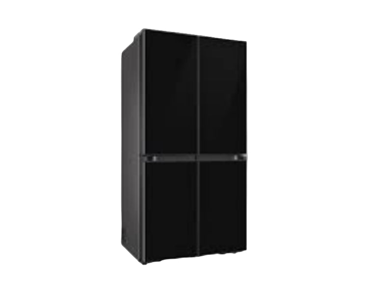 Schubert Side by Side Fridge A+, 467Lit, Black Glass