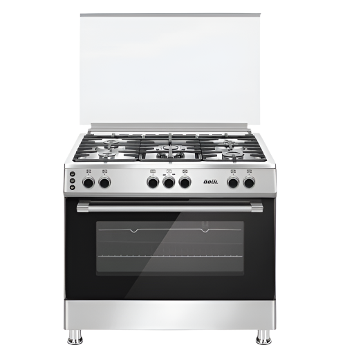 Odul Gas Cooker, Full-Safety Turbo Fan, 90Cm, Stainless Steel / Black