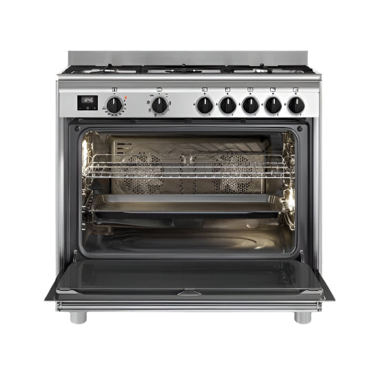 Odul Gas Cooker, Full-Safety Turbo 2Fan, 90Cm, Stainless Steel