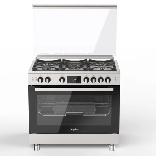 Whirlpool Built in Oven Cooker, Full Safety, Soft Close LCD Catalytic, 90Cm, Stainless Steel
