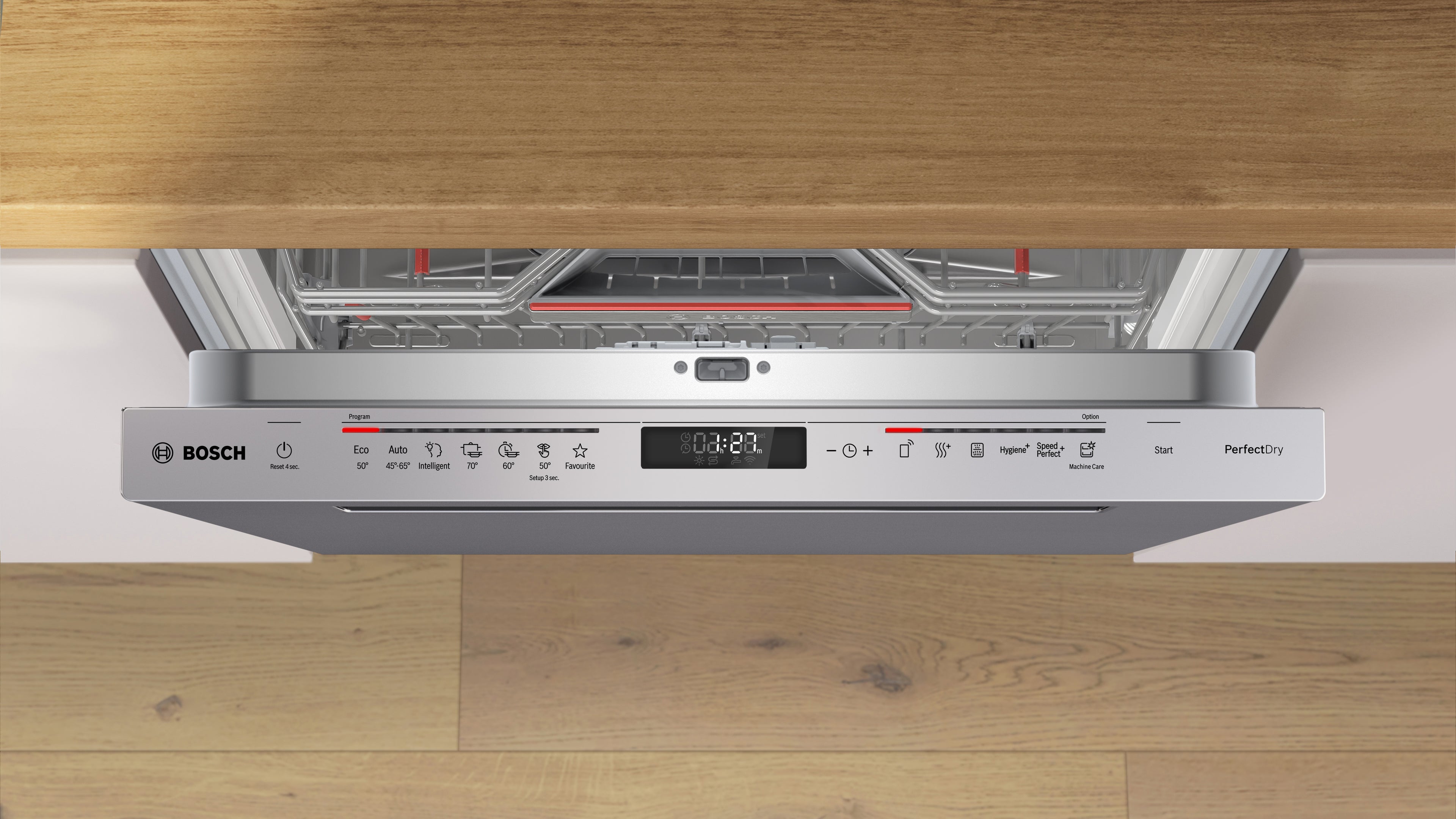 Bosch Free Stand Built Under Dishwasher, 7Prog, 9.5Lit, 3rd Rack, Stainless Steel