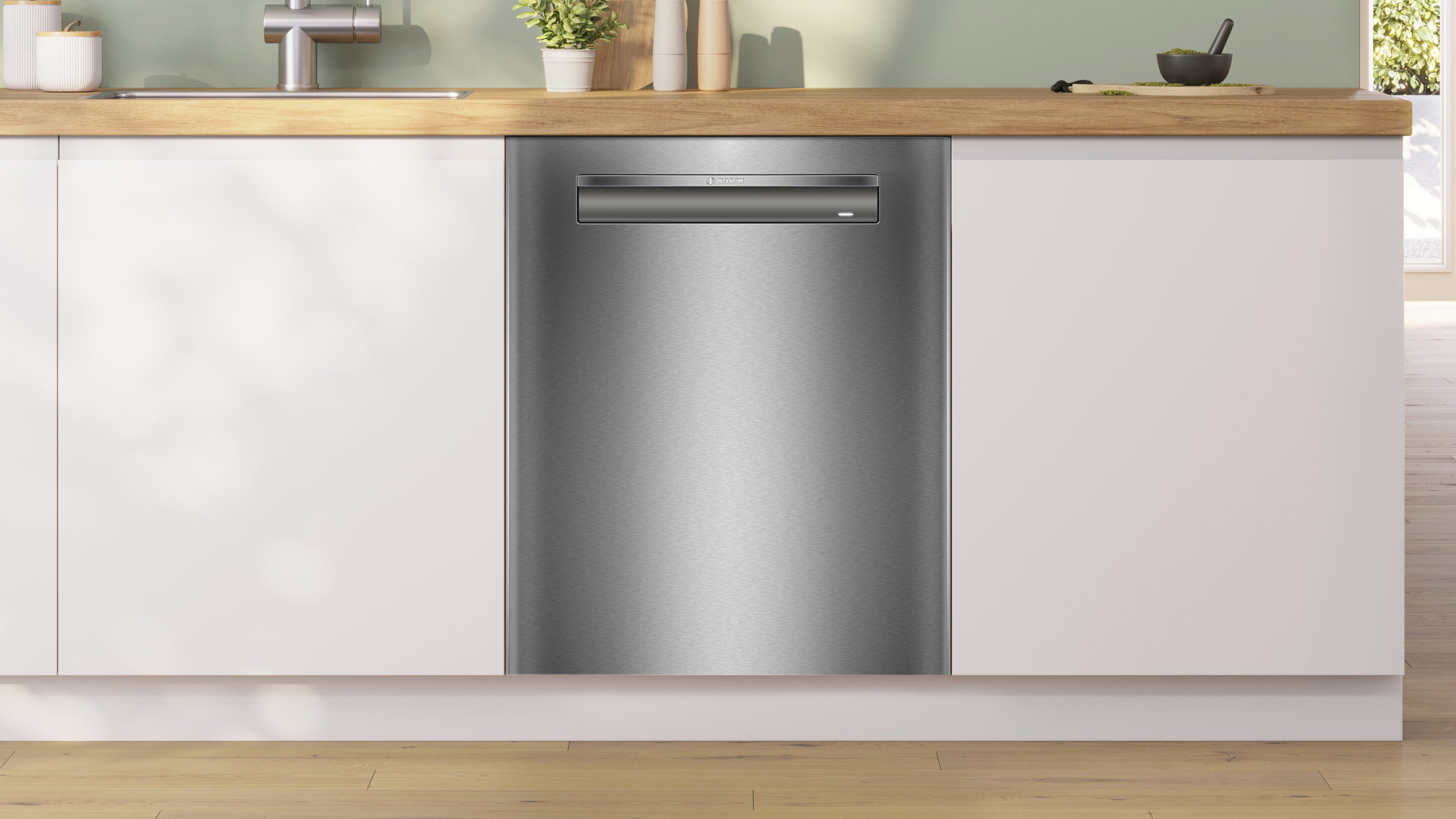 Bosch Free Stand Built Under Dishwasher, 7Prog, 9.5Lit, 3rd Rack, Stainless Steel