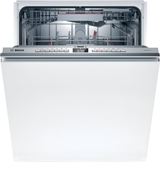 Bosch Fully Integrated Dishwasher, Serie6, 60cm, 6Prog, 3rd Rack, 9.5Lit, Zeolite-Drying, White