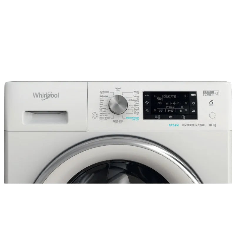 Whirlpool Front Load Washing Machine A+++, 10KG, 1400RPM, White