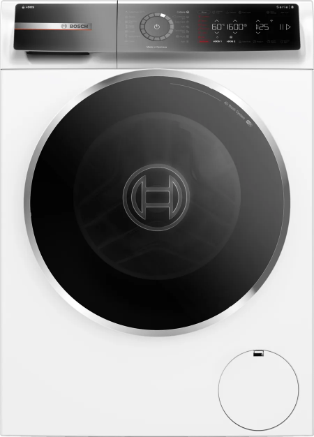 Bosch electric stove with digital display on a white background