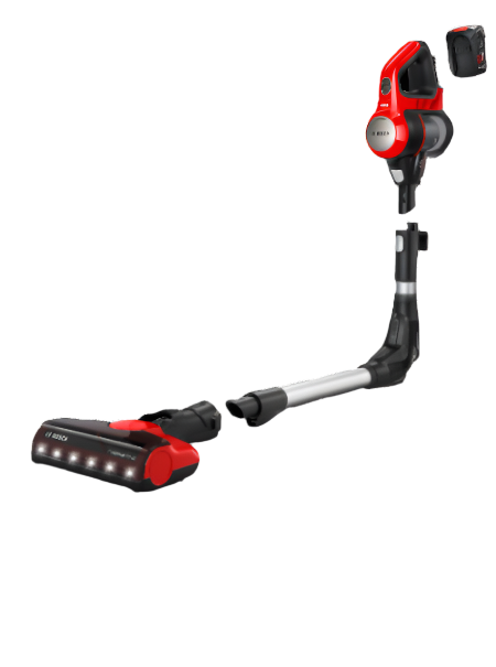 Bosch Rechargeable Upright Vacuum Cleaner Unlimited, Pro Animal, Series 7, Red