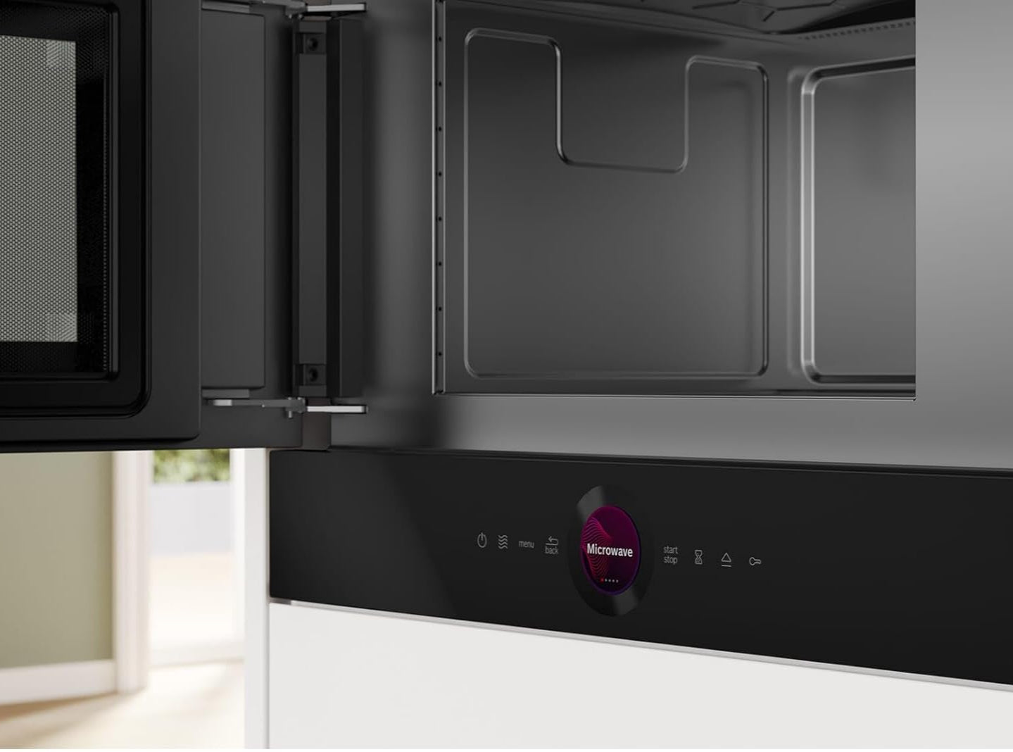 Bosch Built in Microwave, 60Cm * 38.5Cm, Serie8, 21Lit, Black