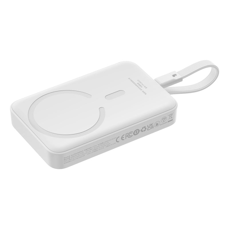 Baseus Magnetic Mini, Wireless Fast Charge Power Bank Type-C Edition, 10000Mah, White