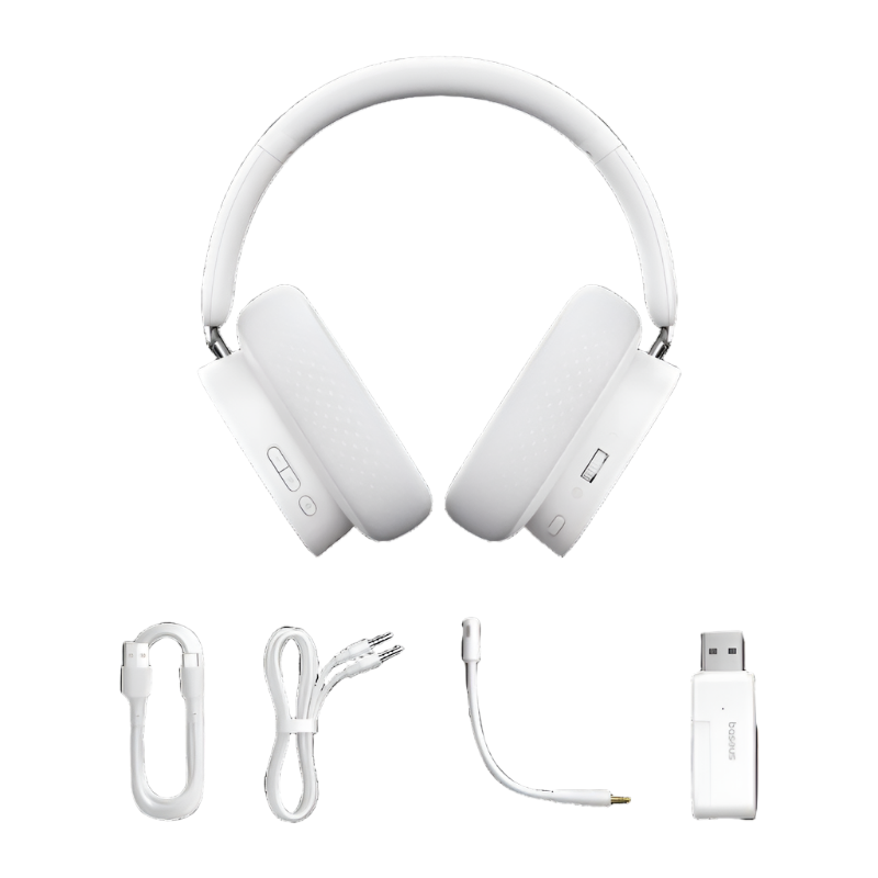 Baseus AeQur GH02 Gaming Wireless Headphones, Moon White