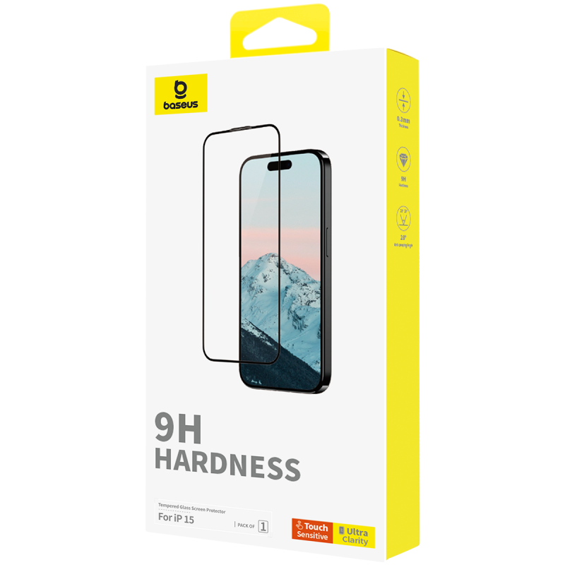Baseus Diamond Series Full-Coverage HD Tempered Glass Screen Protector for Ip 15/16