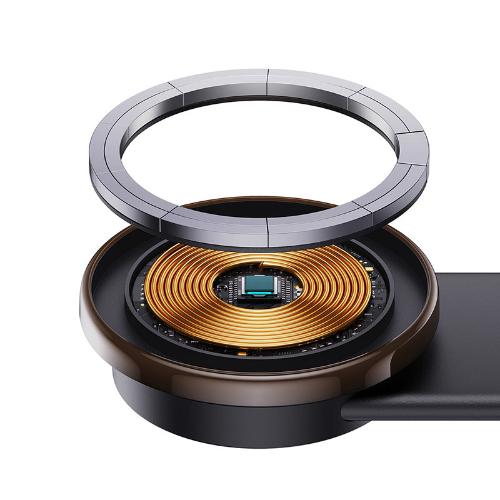 Baseus C02 Pro Series Magnetic Wireless Charging Car Mount, Cluster Black