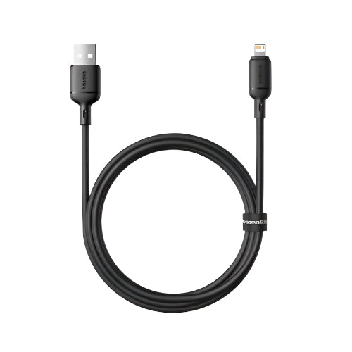 Baseus Silky Series Fast Charging Cable, USB to Ip, 1Mm, 2.4A, Cluster Black