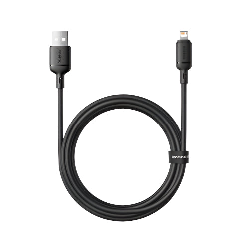 Baseus Silky Series Fast Charging Cable, USB to Ip, 2Mm, 2.4A, Cluster Black