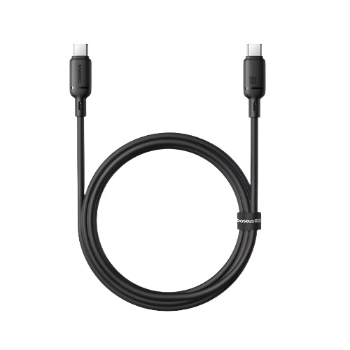 Baseus Silky Series Fast Charging Cable, Type-C to Type-C, 1Mm, 100Watts, Cluster Black