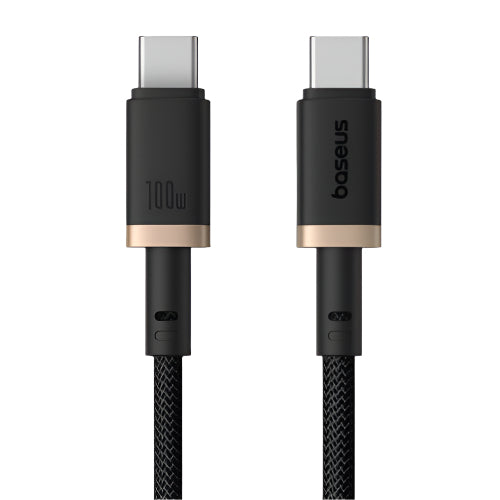 Black USB Type-C cable with 'baseus' branding on a white background