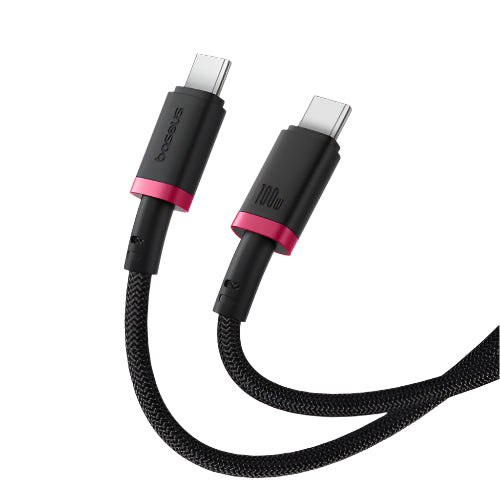 Baseus Dura Series Fast Charging Cable, Type-C to Type-C, 1Mm, 100Watts, Red / Black