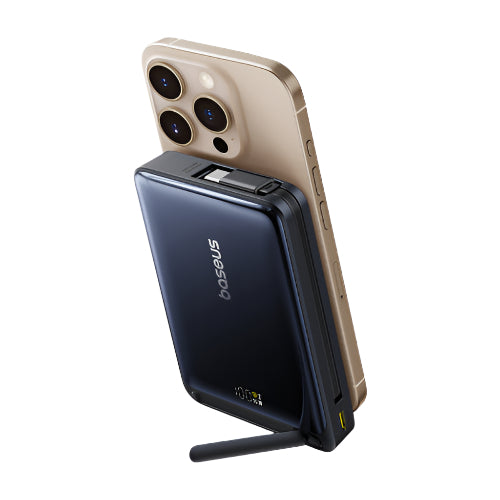 Baseus Nomos 3 in 1 Qi2 Magnetic Power Bank, 45Watts, 10000Mah, Cosmic Black