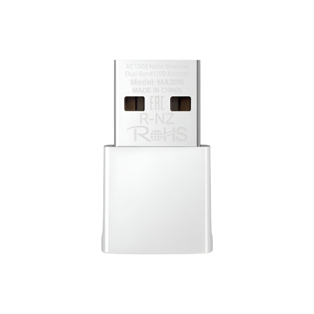 Tp-link Nano Wireless Dual Band USB Adapter, predominantly white in color with a metallic finish.