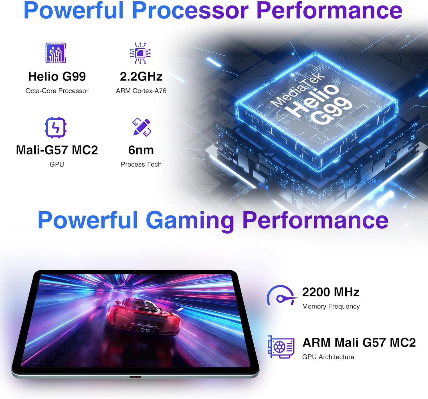 Doogee Tablet 11 12GB & 20GB 256GB, Blue