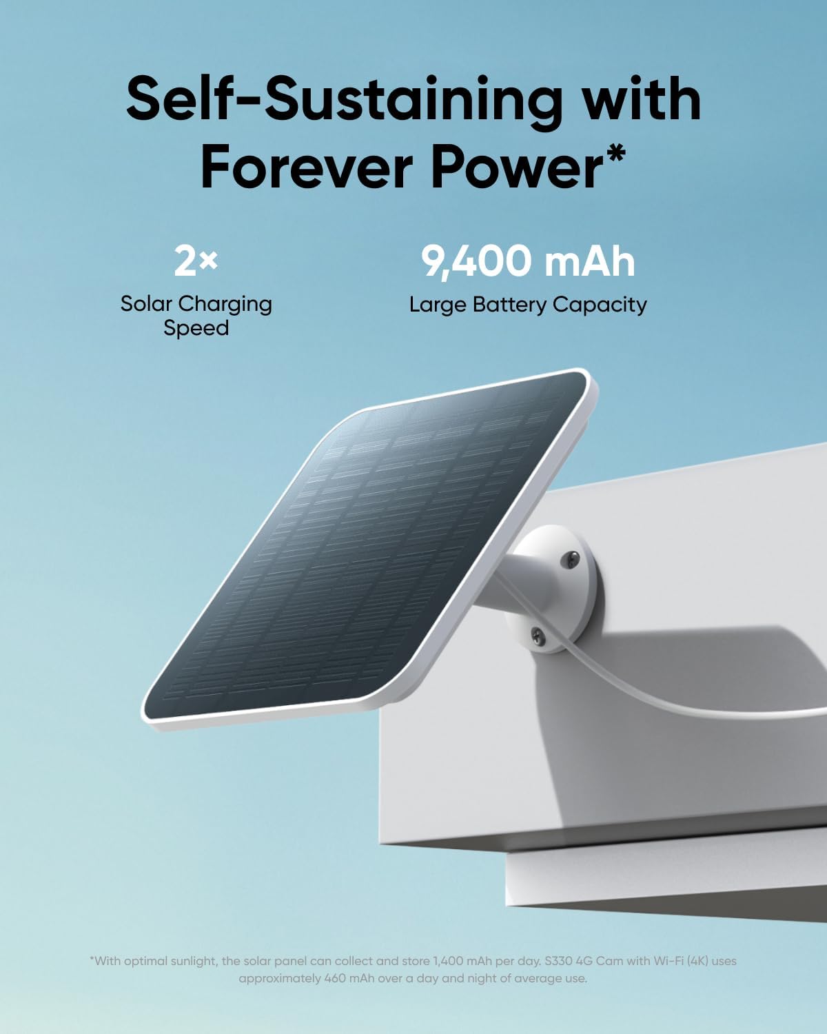كاميرا Anker Eufy 4G LTE Cam S330، باللون الأبيض