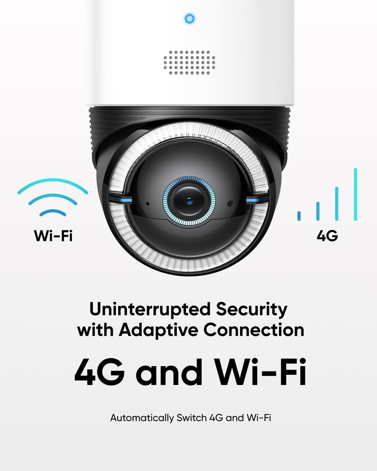 كاميرا Anker Eufy 4G LTE Cam S330، باللون الأبيض