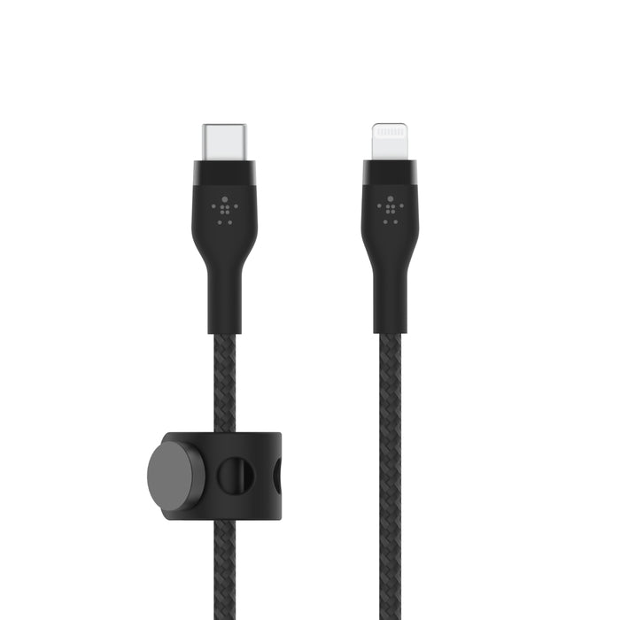 Belkin Caa011Bt1Mbk  Pro Flex Usb-C Braided Silicone Cable With Lightning Connector|Col