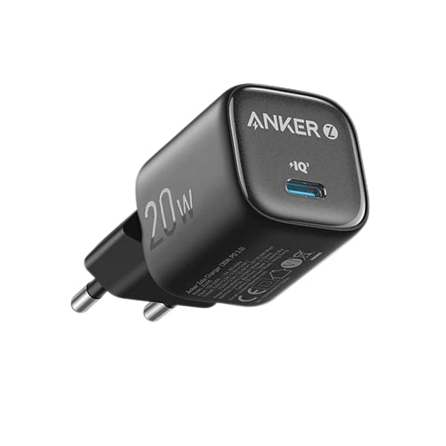 Anker 20W USB-C wall charger on a white background