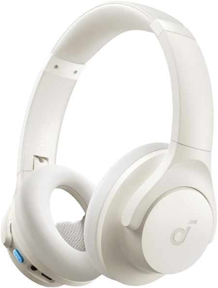 White headphones on a white background