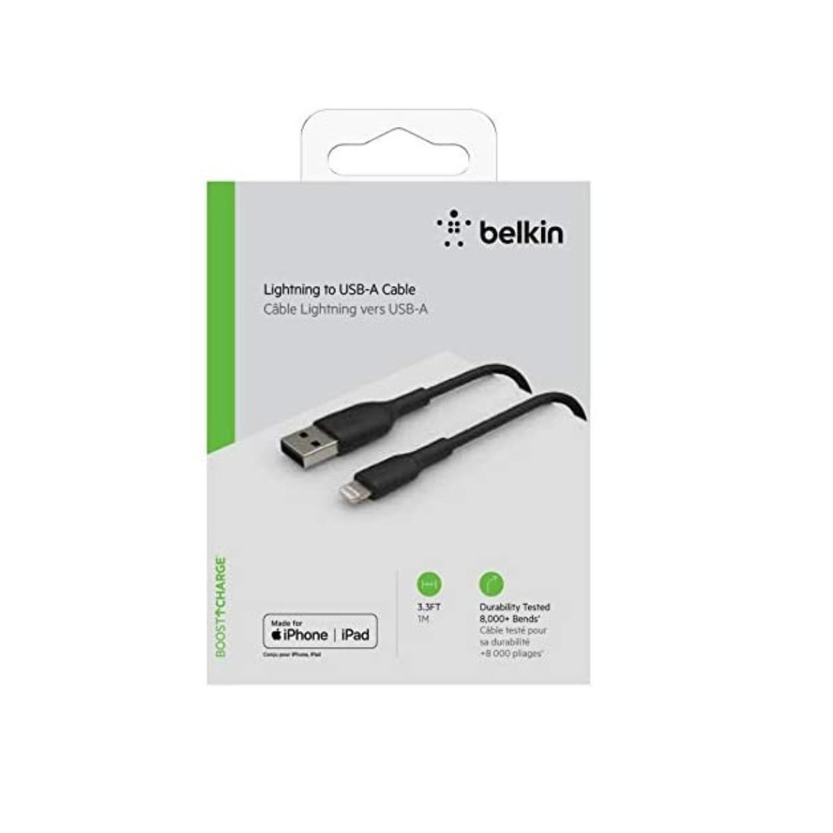 Belkin BOOST CHARGE Lightning to USB-A Cable, 1M, Black