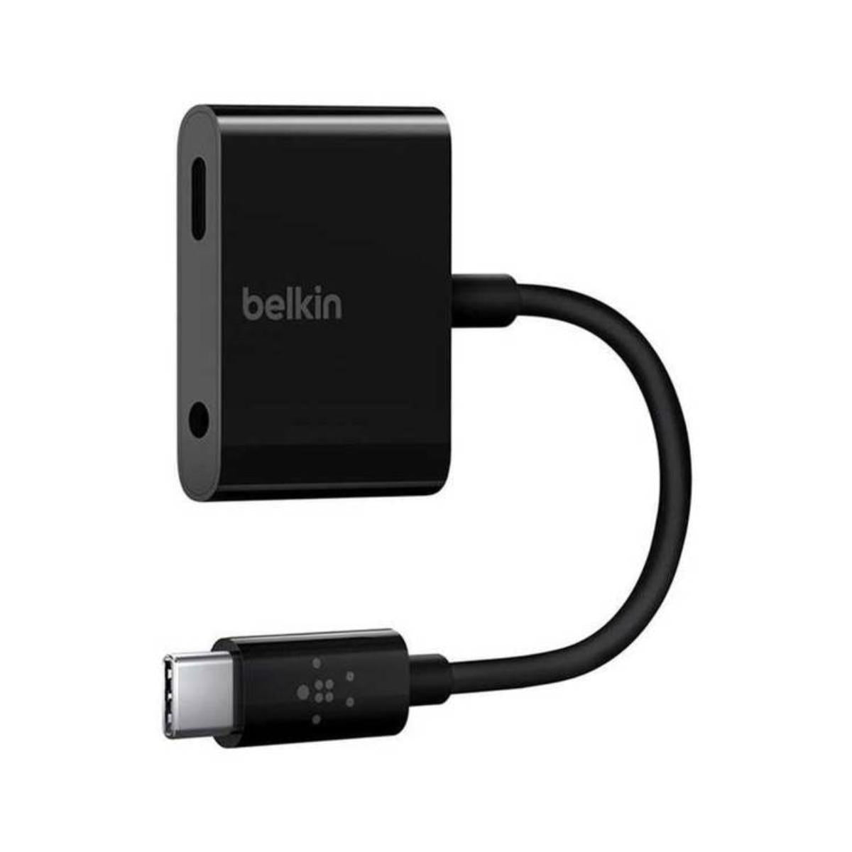 Belkin Usb-C Audio + Usb-C Charge Adapter Supports Fast Charging Up To 60W