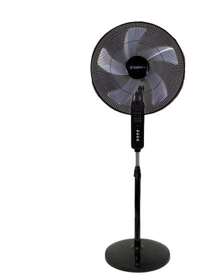 FS-ST2420 R / STORK STAND FAN,20 INCH, 3 Speeds ,70 w , 5 blades ,With remote control, Black
