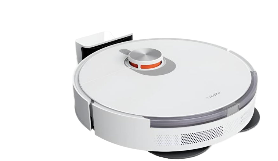 A white and gray Xiaomi Robot Vacuum S20+ with a visible Xiaomi logo on the top.