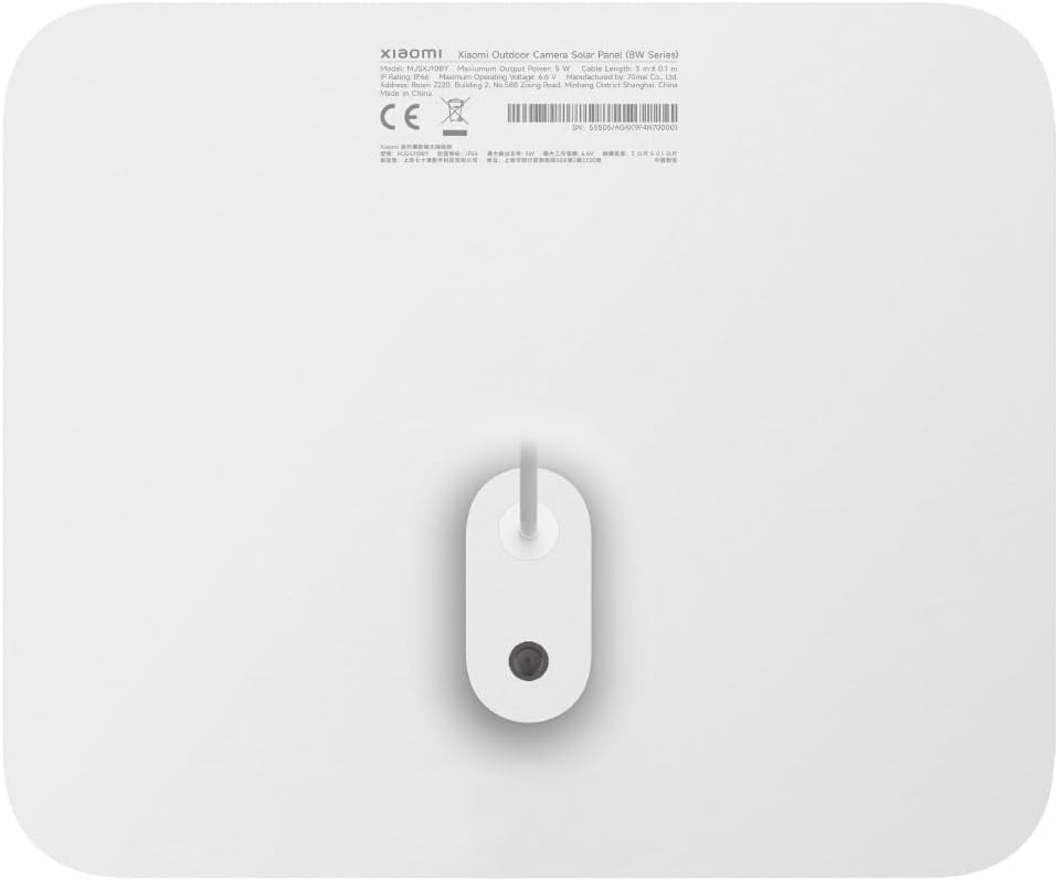 Xiaomi Outdoor Security Camera Solar Panel (BW Series), White